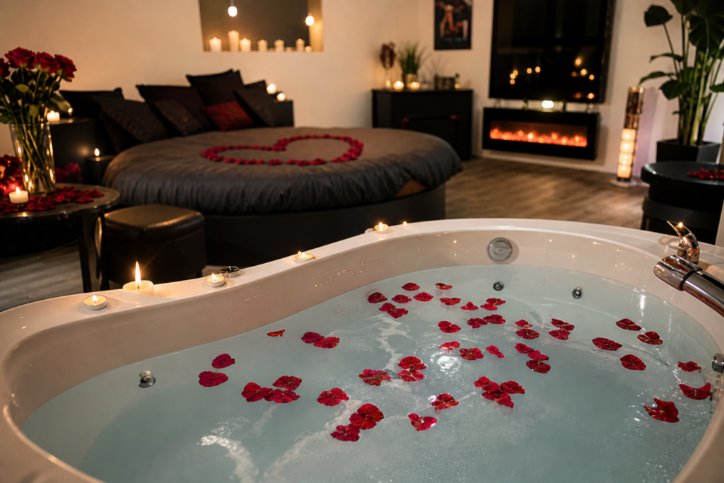 Illustration : Comment préparer une surprise romantique dans une loveroom à Oignies ?