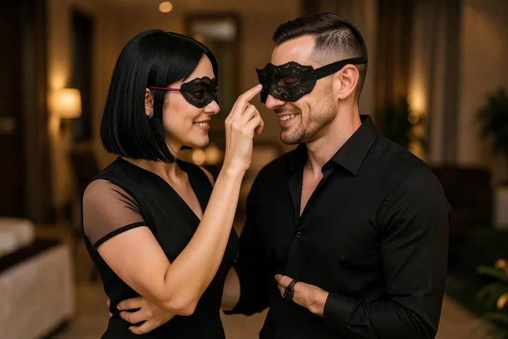 Illustration : BDSM doux couple surprise dernière minute : l’art du lâcher-prise en privé